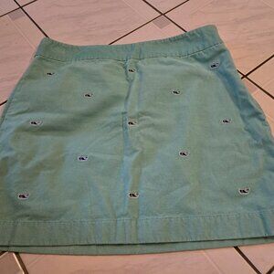 Vineyard Vines Corduroy Whale Print Skirt Green Blue 4